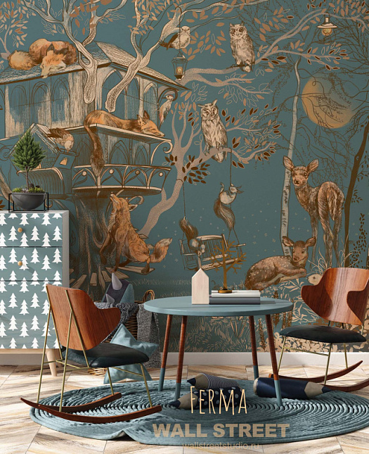 Фотообои в интерьере артикул Ferma 17, FERMA, Wall street Фотообои в интерьере артикул Ferma 17, FERMA, Wall street