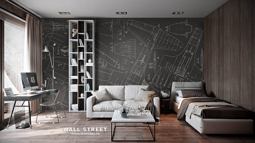 Фотообои в интерьере артикул Induction 13, ИНДУКЦИЯ / INDUCTION, Wall street Фотообои в интерьере артикул Induction 13, ИНДУКЦИЯ / INDUCTION, Wall street