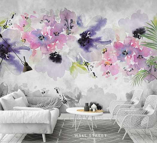 Фотообои в интерьере артикул Floreale 31, FLOREALE, Wall street Фотообои в интерьере артикул Floreale 31, FLOREALE, Wall street